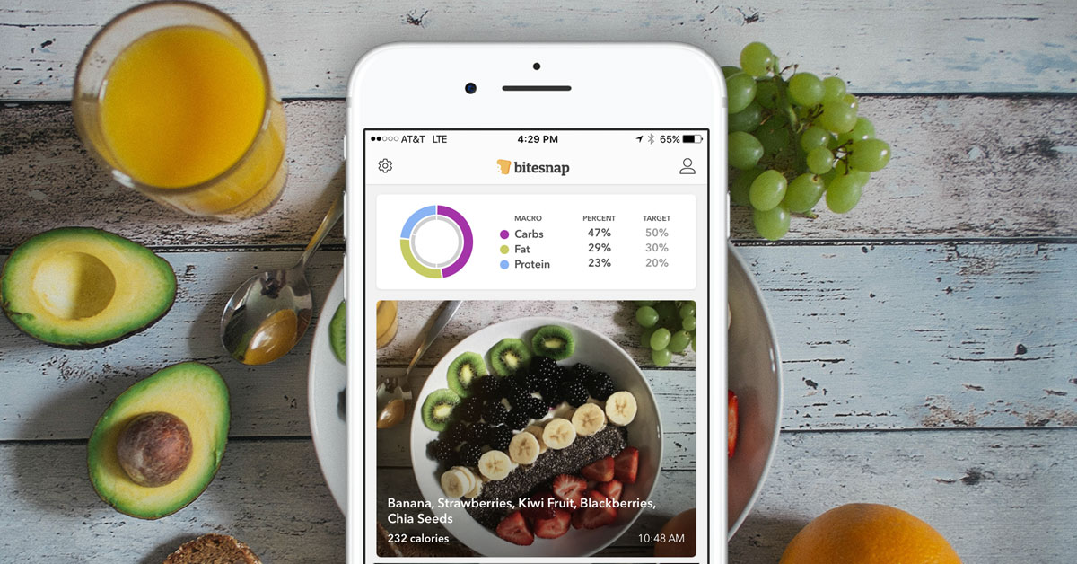 Bitesnap uses deep learning to recognize the food in the picture
